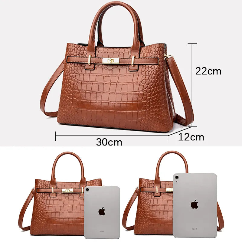 LW-024-UU】3-layer Women Single Shoulder Bag 2023 Soft Leather Designer Handbag Brand Tote Bag Large Capacity Casual Women Handbags A Main