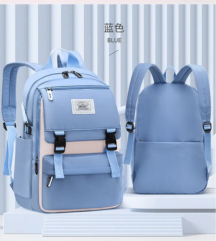 LK-007-UU】Fengdong high school bags for girls student many pockets waterproof school backpack teenage girl high quality campus backpack