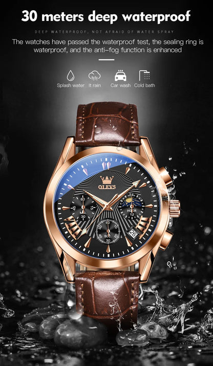 MW-008-UU】OLEVS Luxury Brand Men's Watches High Quality Quartz Watch for Men Fashion Casual Man Wristwatch