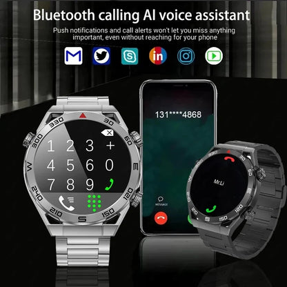 WM-A027-UUJ】GPS Smart Watch Men 1.5 Inch 454*454 HD resolution Voice Calling NFC Watches Compass IP68 Waterproof ECG Smartwatch For Android