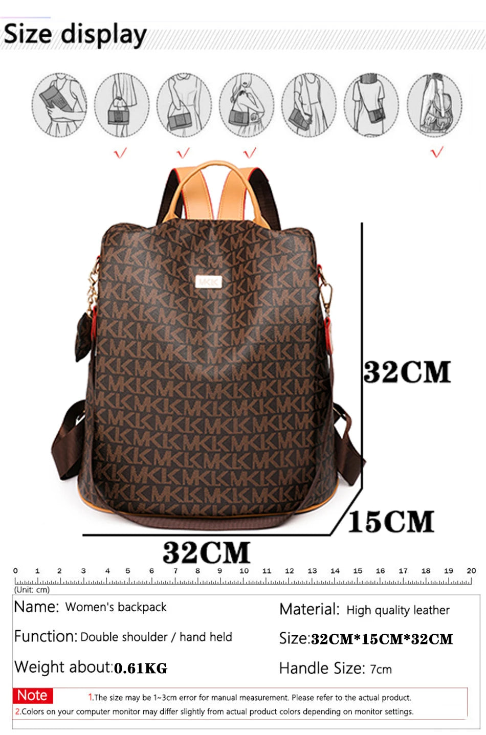 LW-018-UU】Large Capacity Anti Theft Backpacks Fashion Printed PVC Backpack Mommy Travel Bags Women's Small Brand Designer School Bags