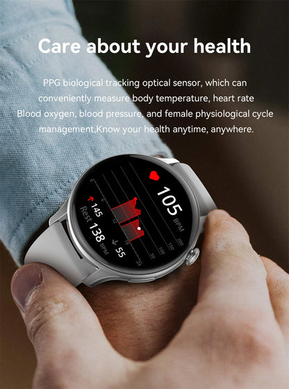 WW-010-UU】Smartwatch 1.43 inch Full Screen Bluetooth Calling Heart Rate Sleep Monitor Sport Models Smart Watch For Men Women+Box