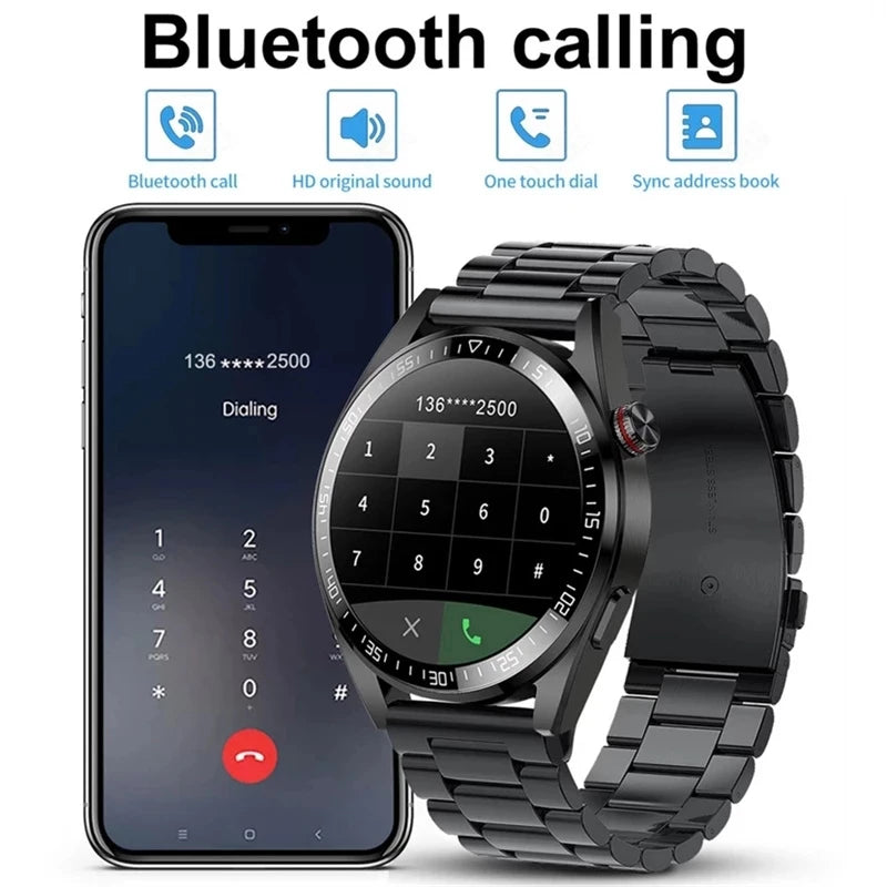 WM-A025-UUJ】8G RAM 454*454 HD Screen Men Smart Watch Always Display Bluetooth Call Local Music Smartwatch For Android ios