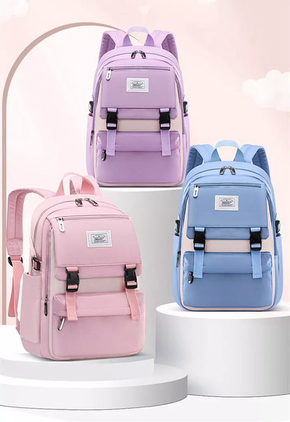 LK-007-UU】Fengdong high school bags for girls student many pockets waterproof school backpack teenage girl high quality campus backpack