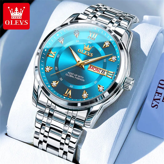 MW-014-UU】OLEVS Men's Watches Top Brand Original Quartz Watch for Man Waterproof Luminous Fashion