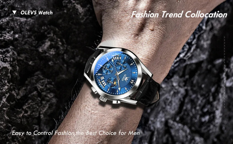 MW-008-UU】OLEVS Luxury Brand Men's Watches High Quality Quartz Watch for Men Fashion Casual Man Wristwatch