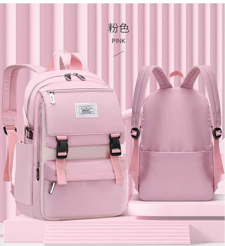 LK-007-UU】Fengdong high school bags for girls student many pockets waterproof school backpack teenage girl high quality campus backpack