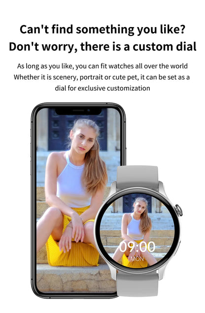 WW-010-UU】Smartwatch 1.43 inch Full Screen Bluetooth Calling Heart Rate Sleep Monitor Sport Models Smart Watch For Men Women+Box