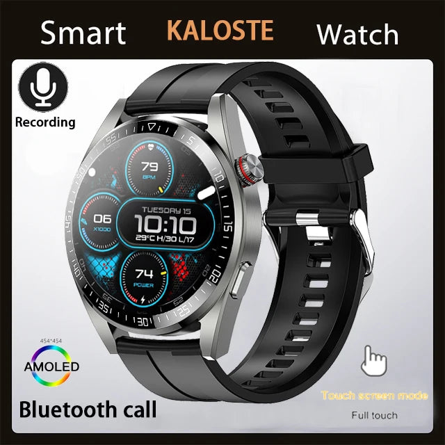 WM-A025-UUJ】8G RAM 454*454 HD Screen Men Smart Watch Always Display Bluetooth Call Local Music Smartwatch For Android ios