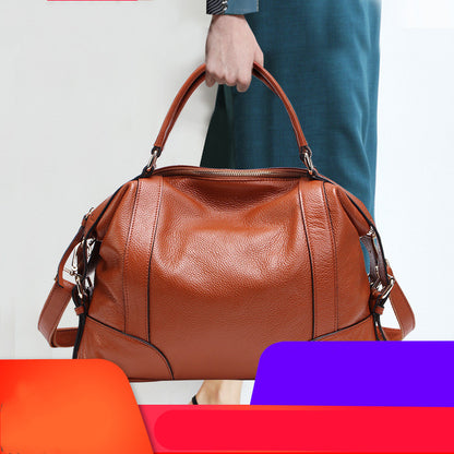 LW-C001-UUJ】European And American Leather Top Layer Cowhide Bag For Ladies