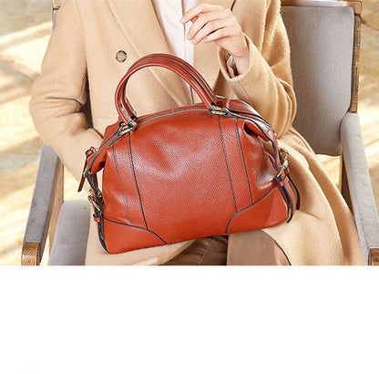 LW-C001-UUJ】European And American Leather Top Layer Cowhide Bag For Ladies