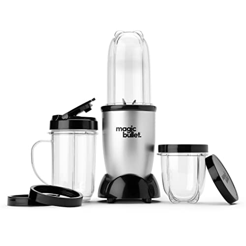 Magic Bullet Blender, Small, Silver, 11 Piece Set