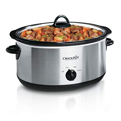 Crock-Pot 7クォート オーバル 手動スロークッカー ステンレススチール (SCV700-S-BR)