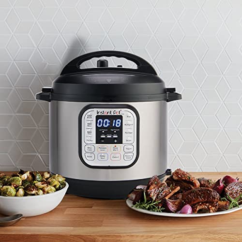 Instant Pot Duo 7-in-1 電気圧力鍋、スロークッカー、炊飯器、蒸し器、ソテー、ヨーグルトメーカー、ウォーマー＆殺菌器、800以上のレシピが入ったアプリ付き、ステンレススチール、6クォート